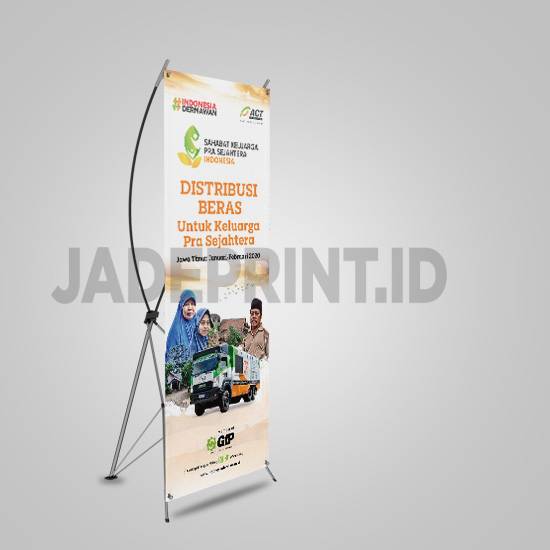 X-Banner Uk. 60x160 cm - Luster Paper
