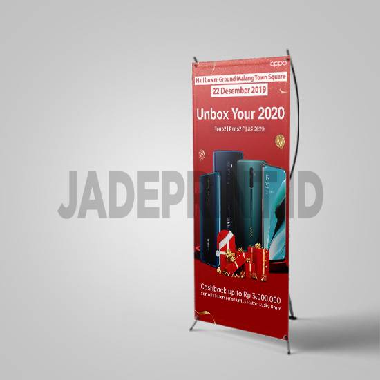 X-Banner Uk. 80x180 cm - Luster Paper